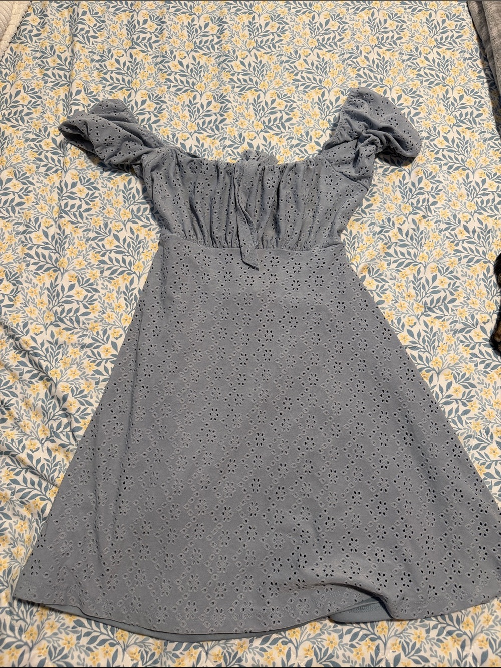 Like new Eyelet A-Line Dress in Slate Blue